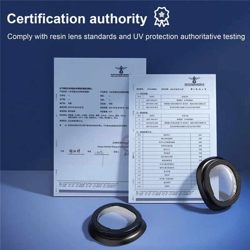 Virtual Reality Lens Protector Compatible for Quest 3 with Blue Light Blocking Glass and Anti Scratch Ring Lens