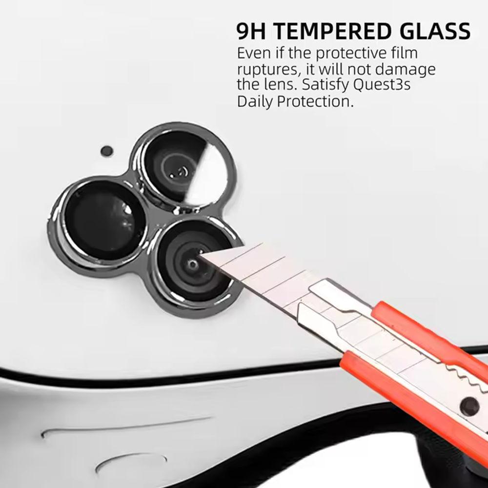 Aluminum Alloy Frame with 9H Tempered Glass Lens 360° All-round Protection for Meta Quest 3S