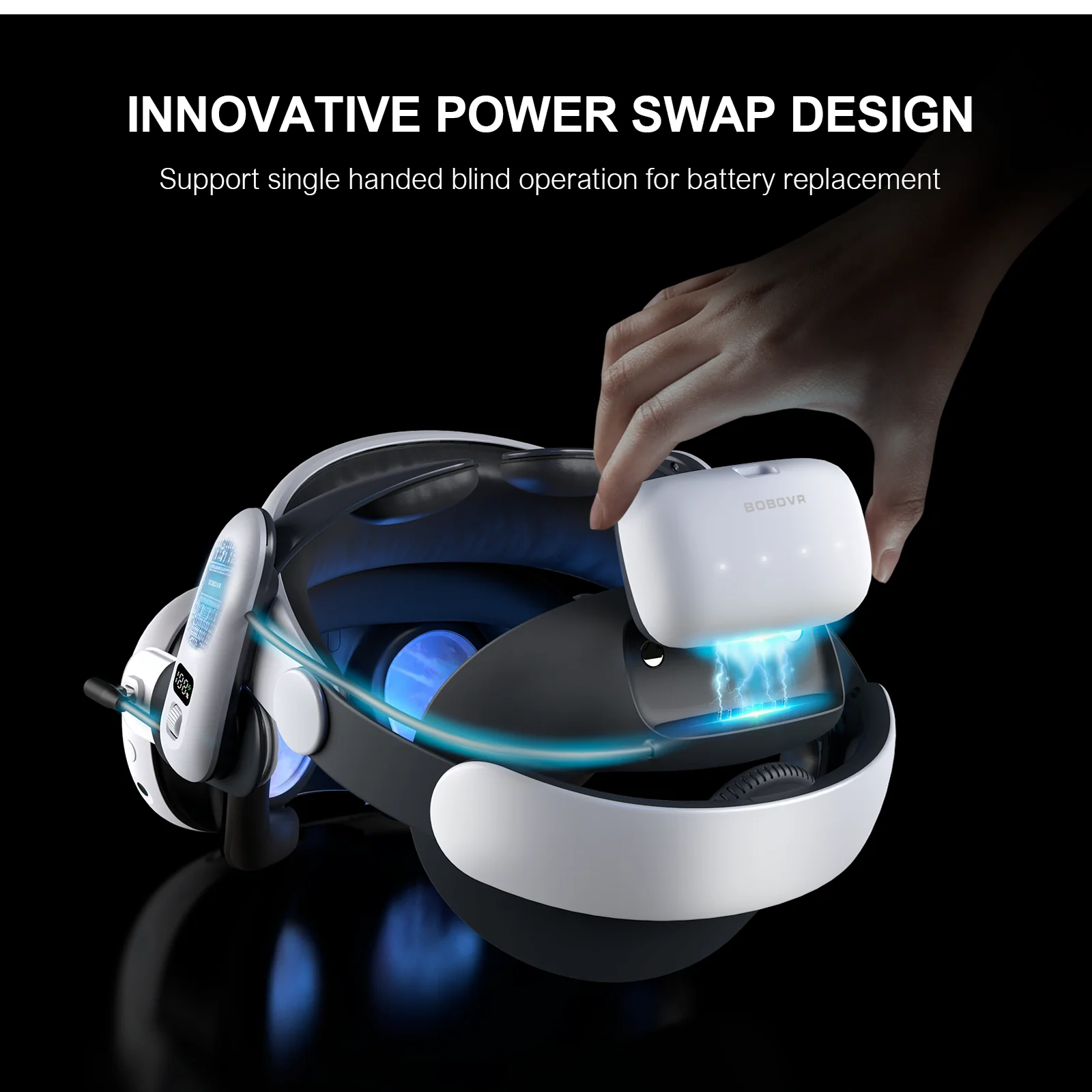 BOBOVR S3 Pro 10,000 mAH Battery Strap Compatible with Meta Quest 3/Quest 3s