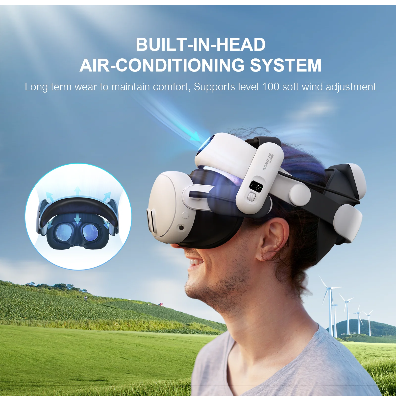 BOBOVR S3 Pro 10,000 mAH Battery Strap Compatible with Meta Quest 3/Quest 3s