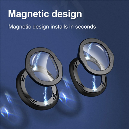 Virtual Reality Lens Protector Compatible for Quest 3 with Blue Light Blocking Glass and Anti Scratch Ring Lens