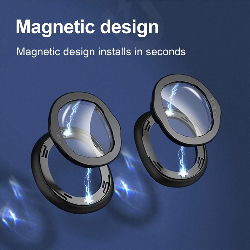 Virtual Reality Lens Protector Compatible for Quest 3 with Blue Light Blocking Glass and Anti Scratch Ring Lens