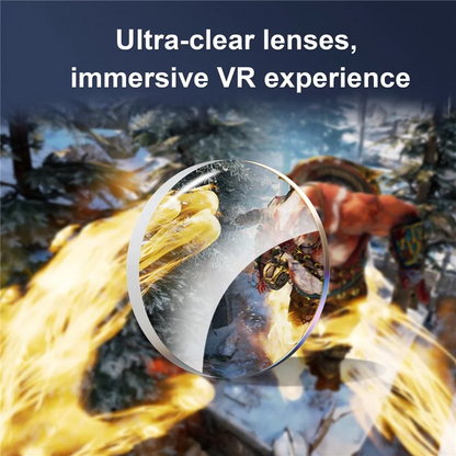 Virtual Reality Lens Protector Compatible for Quest 3 with Blue Light Blocking Glass and Anti Scratch Ring Lens