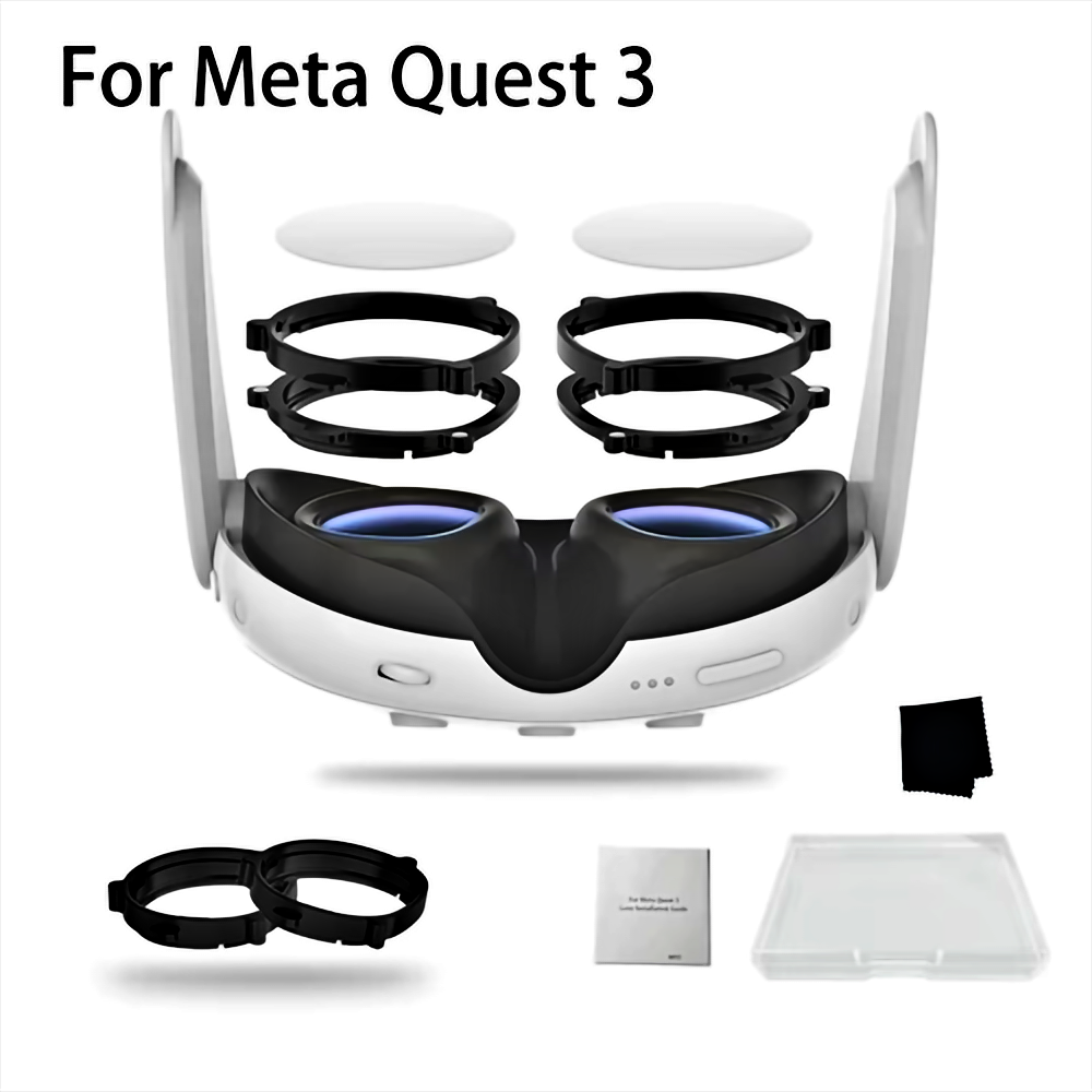 Meta Quest 3 Lens Protector - Magnetic Eyeglass Frame with Anti-blue Light Lens