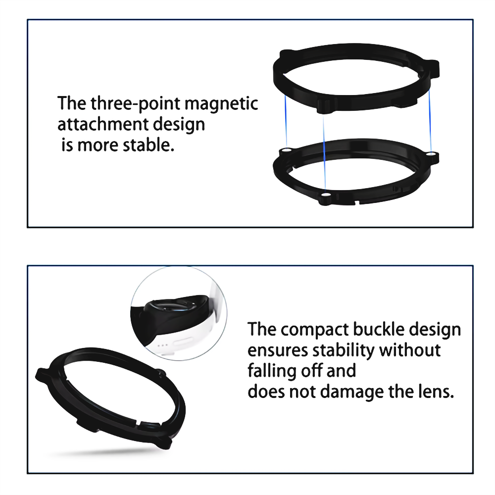 Meta Quest 3 Lens Protector - Magnetic Eyeglass Frame with Anti-blue Light Lens