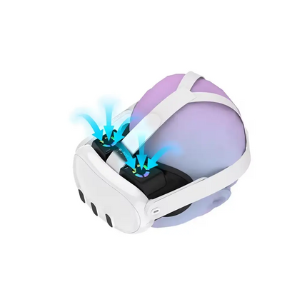 Cooling Fan Eye Mask with RGB Light compatible for Meta Quest 3